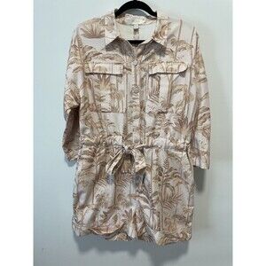 Ted Baker London Riiaana Utility Tie Waist Printed Romper Size 4 Large